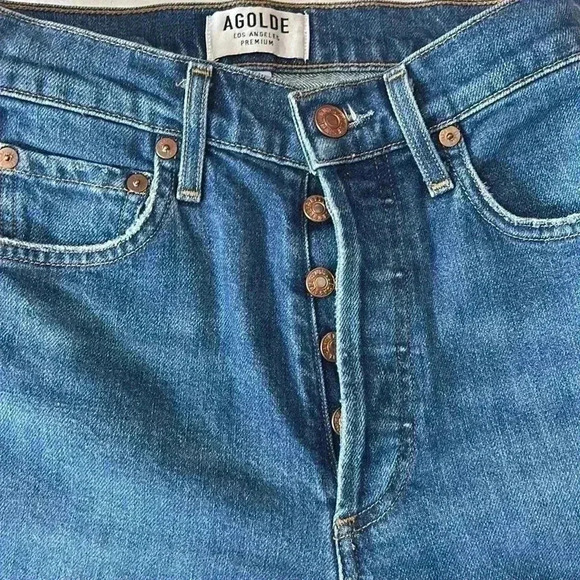 AGOLDE NiCO Jean High rise raw hem size 23 - Picture 4 of 5